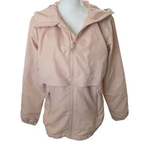 XS Champion jacket light pink wind breaker/rain jacket with hood. Lightweight